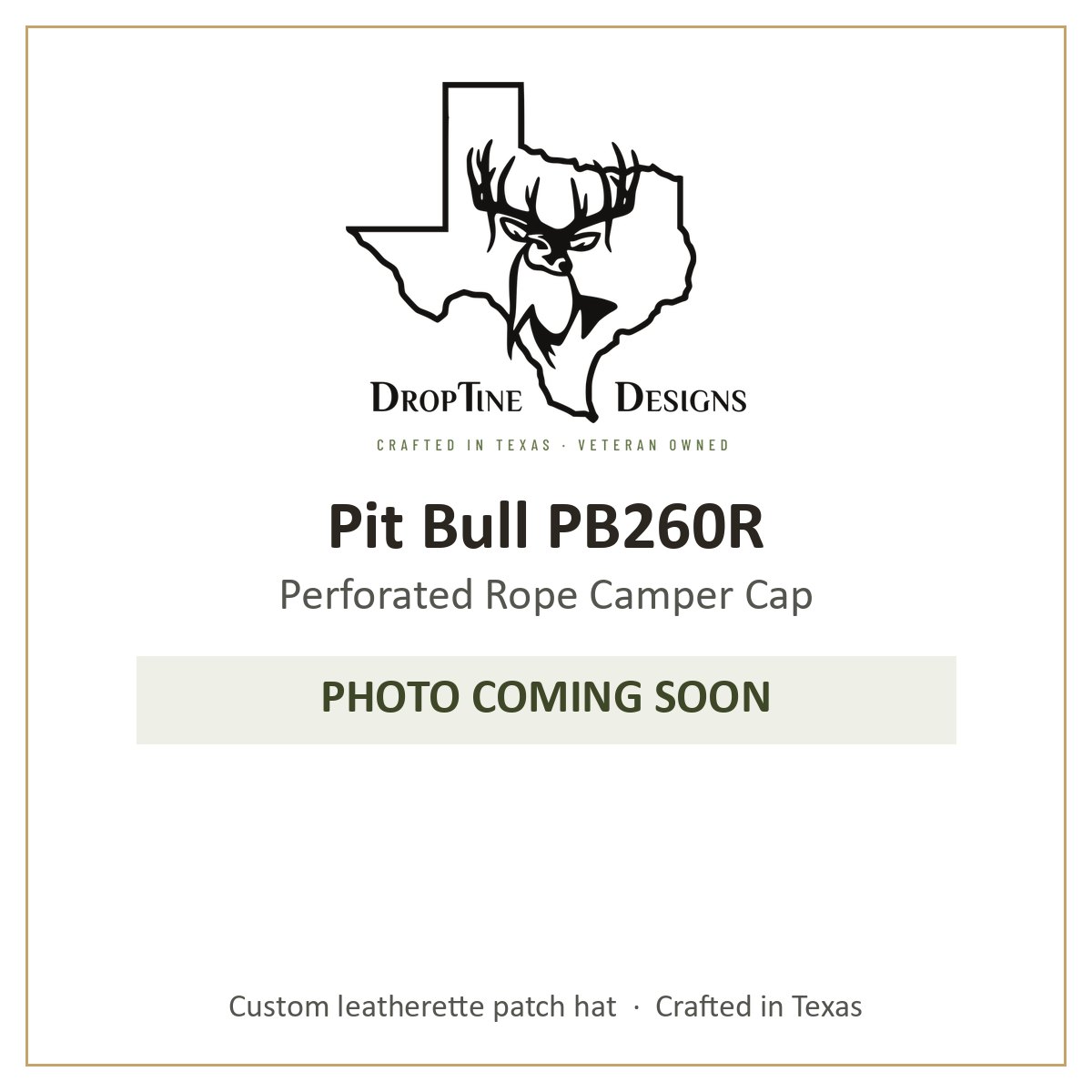 Photo coming soon: Pit Bull PB260R Perforated Rope Camper Cap
