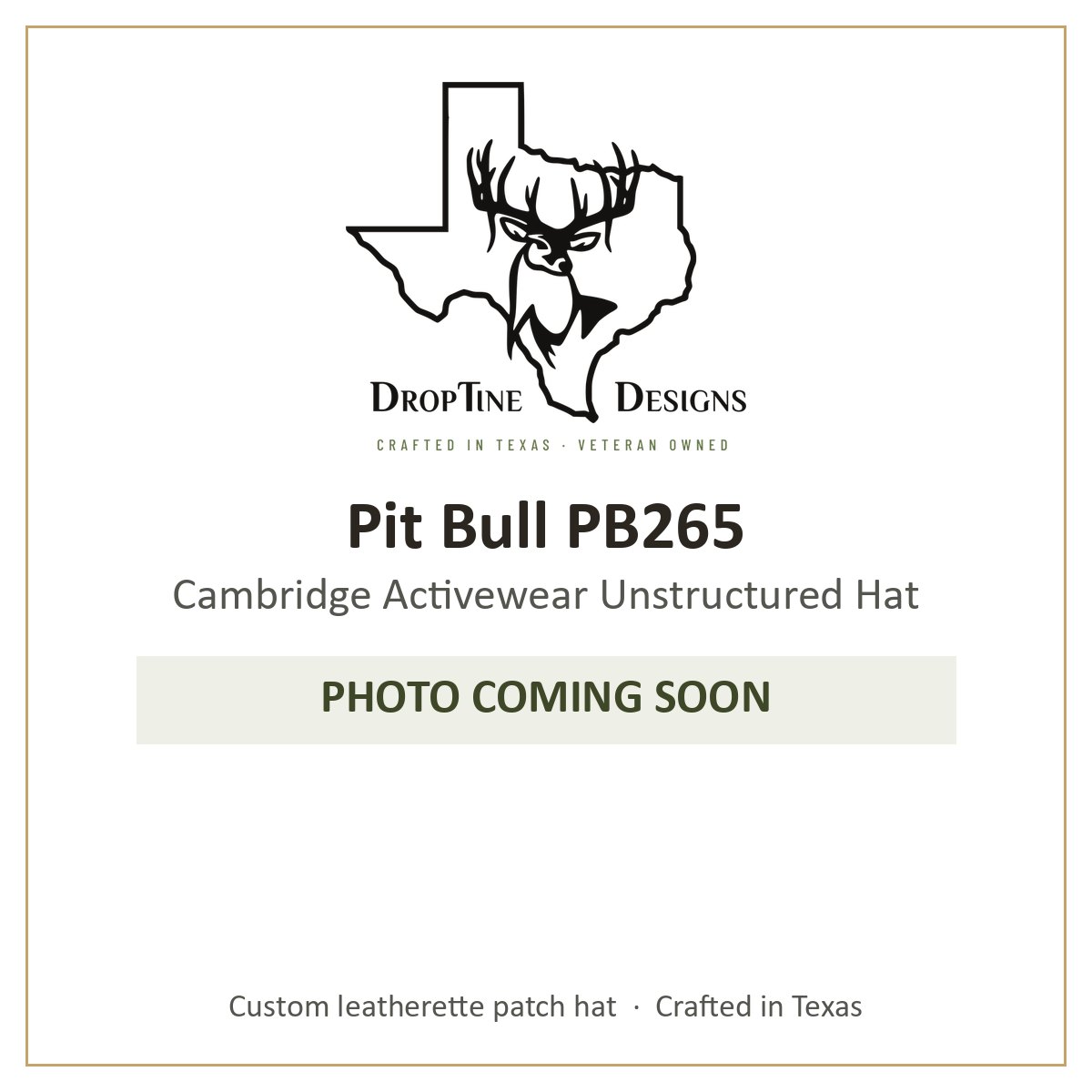 Photo coming soon: Pit Bull PB265 Cambridge Activewear Unstructured Hat