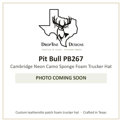 Photo coming soon: Pit Bull PB267 Cambridge Neon Camo Sponge Foam Trucker Hat