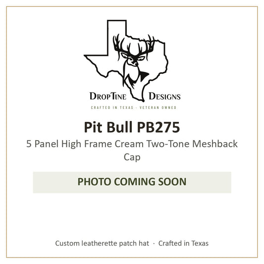 Photo coming soon: Pit Bull PB275 5 Panel High Frame Cream Two-Tone Meshback Cap