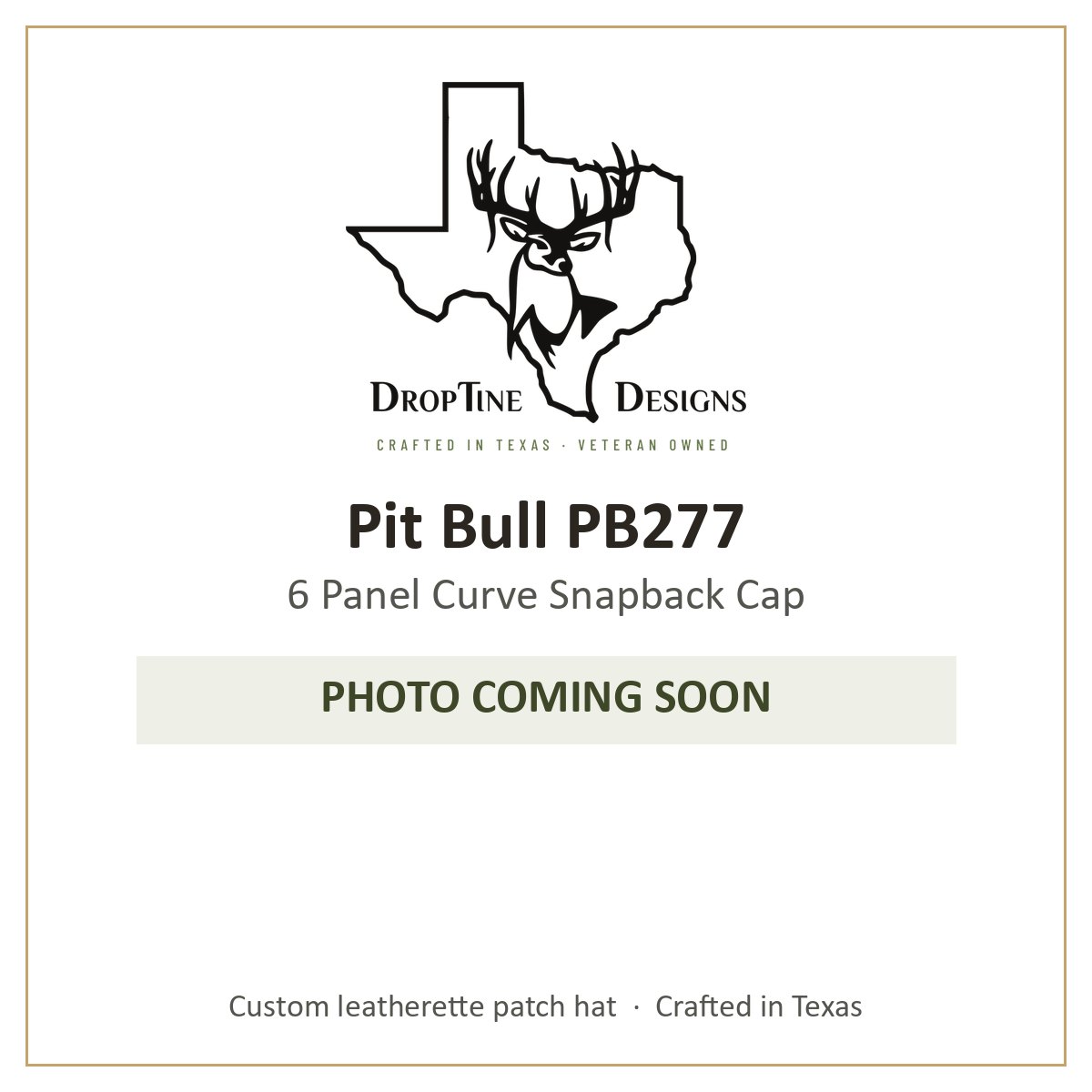 Photo coming soon: Pit Bull PB277 6 Panel Curve Snapback Cap