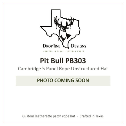 Photo coming soon: Pit Bull PB303 Cambridge 5 Panel Rope Unstructured Hat