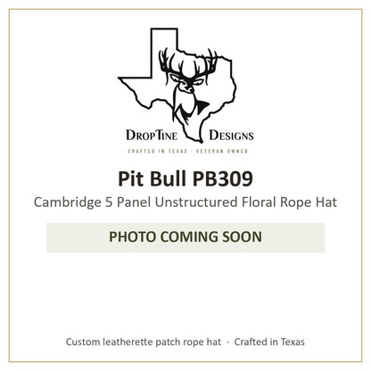 Photo coming soon: Pit Bull PB309 Cambridge 5 Panel Unstructured Floral Rope Hat
