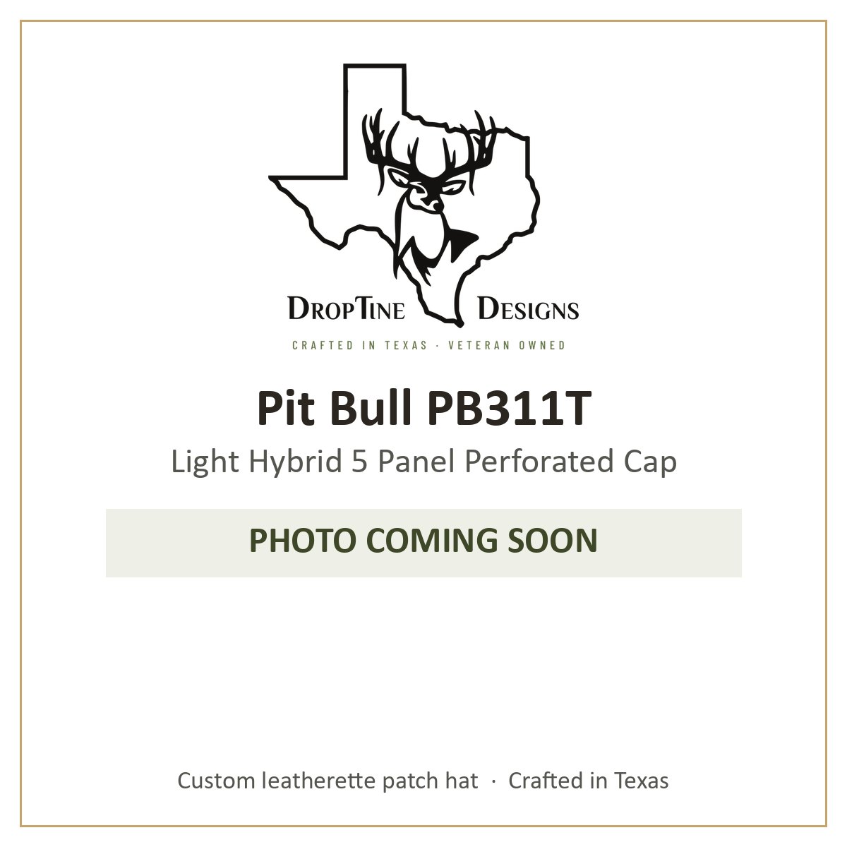 Photo coming soon: Pit Bull PB311T Light Hybrid 5 Panel Perforated Cap