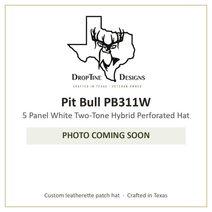 Photo coming soon: Pit Bull PB311W 5 Panel White Two-Tone Hybrid Perforated Hat