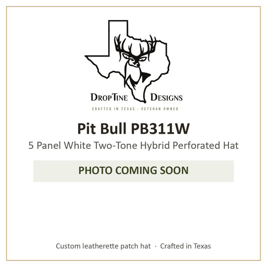 Photo coming soon: Pit Bull PB311W 5 Panel White Two-Tone Hybrid Perforated Hat