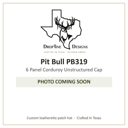 Photo coming soon: Pit Bull PB319 6 Panel Corduroy Unstructured Cap
