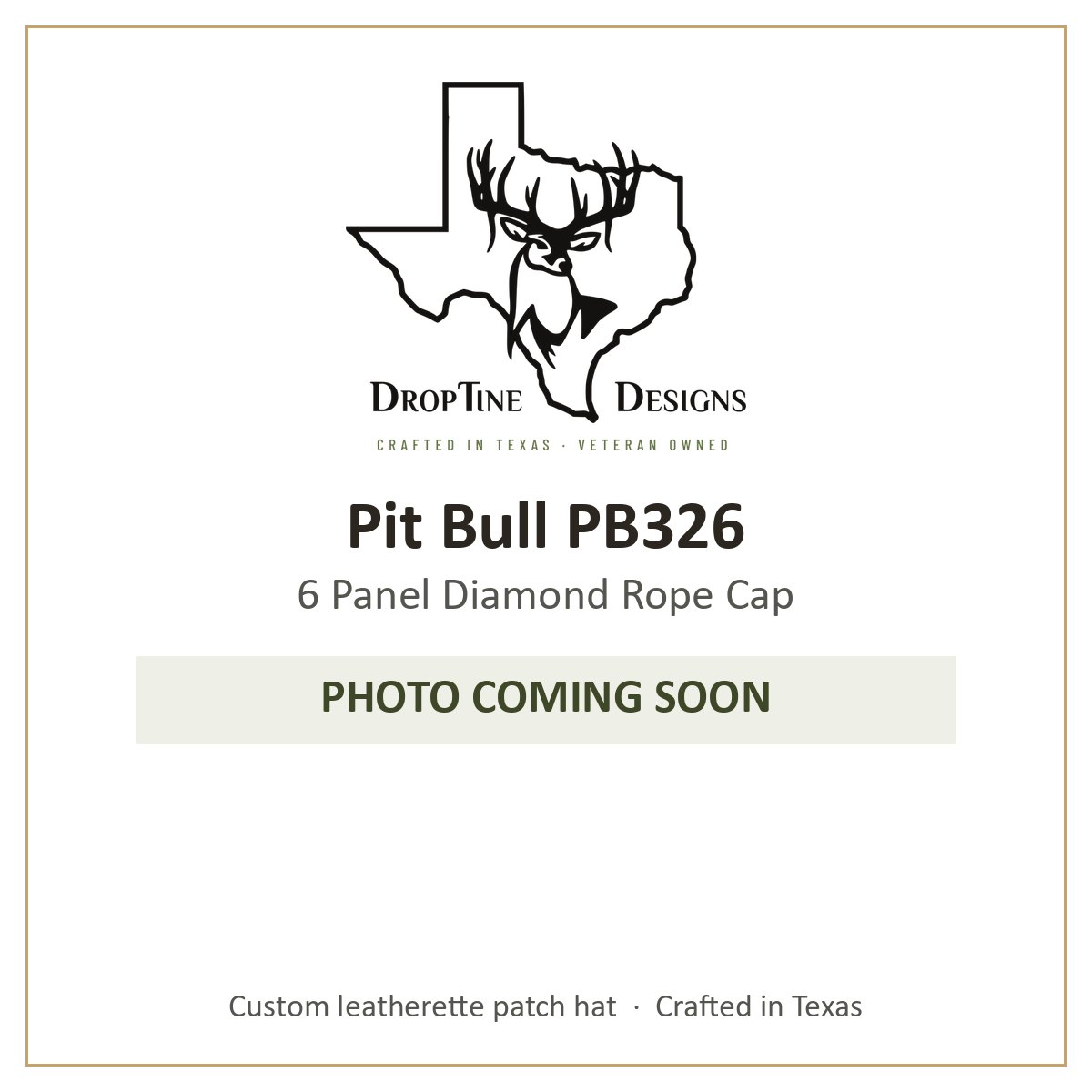 Photo coming soon: Pit Bull PB326 6 Panel Diamond Rope Cap