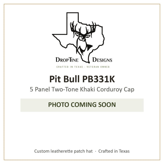 Photo coming soon: Pit Bull PB331K 5 Panel Two-Tone Khaki Corduroy Cap