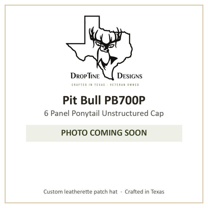 Photo coming soon: Pit Bull PB700P 6 Panel Ponytail Unstructured Cap