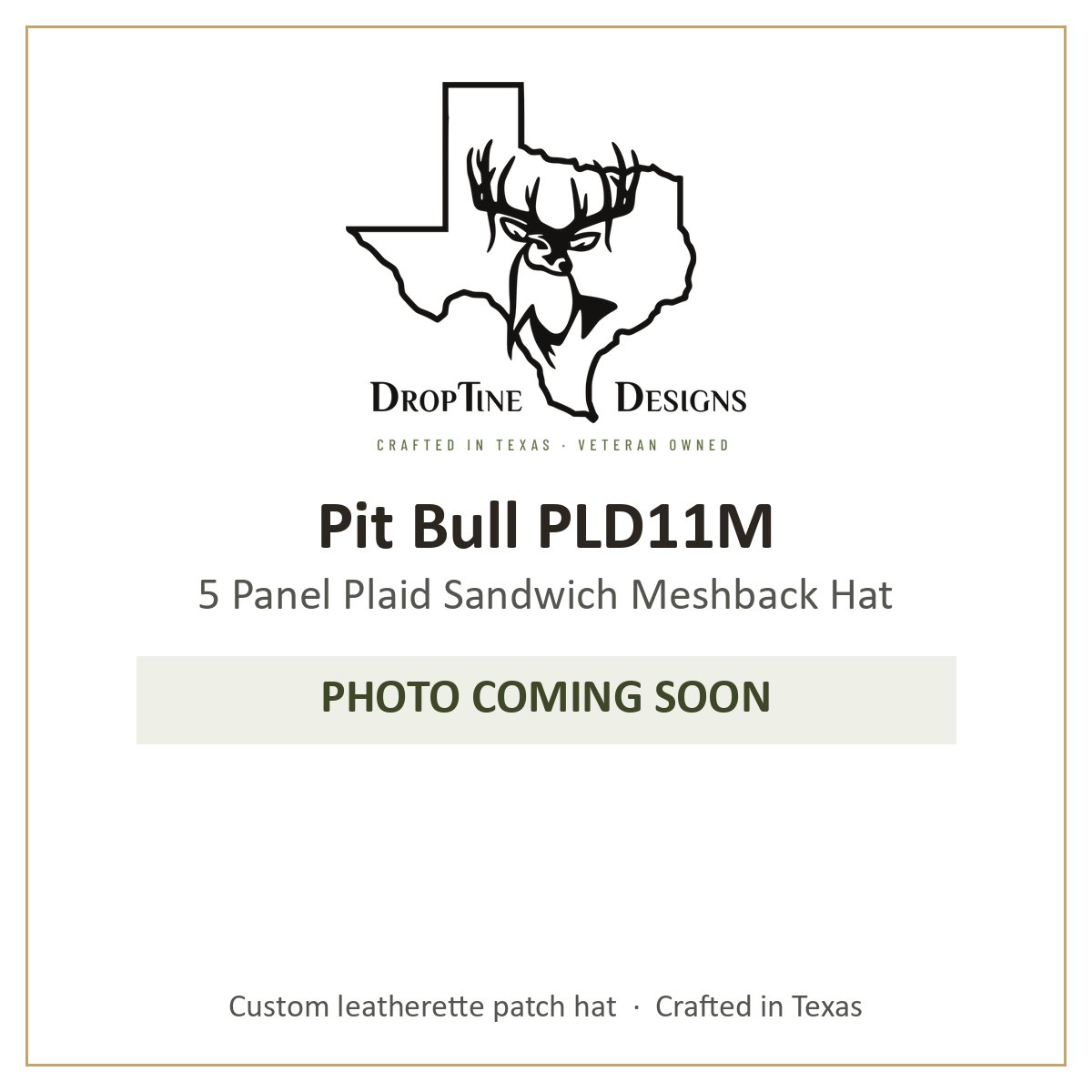 Photo coming soon: Pit Bull PLD11M 5 Panel Plaid Sandwich Meshback Hat