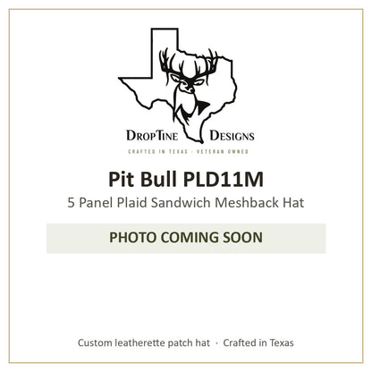Photo coming soon: Pit Bull PLD11M 5 Panel Plaid Sandwich Meshback Hat