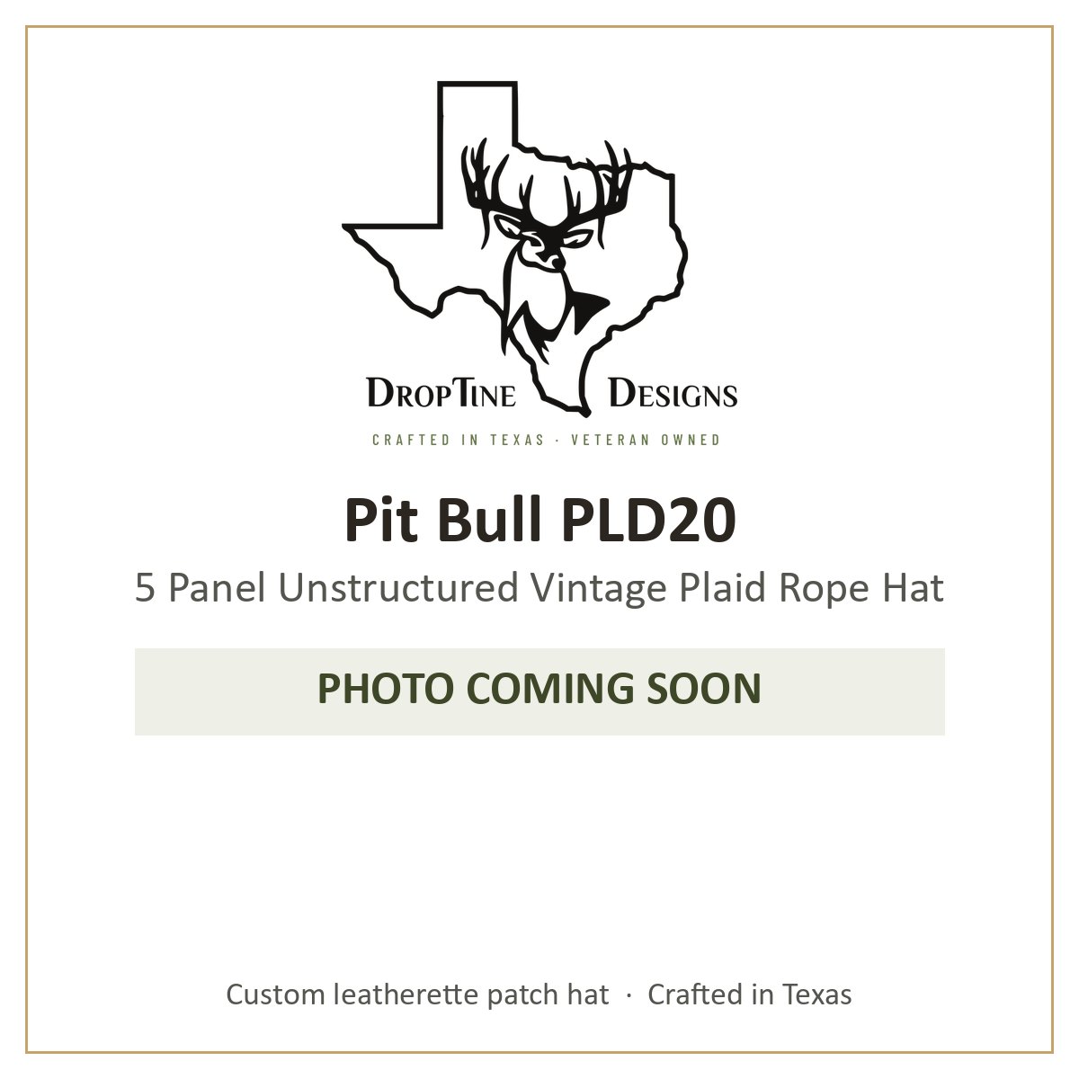 Photo coming soon: Pit Bull PLD20 5 Panel Unstructured Vintage Plaid Rope Hat