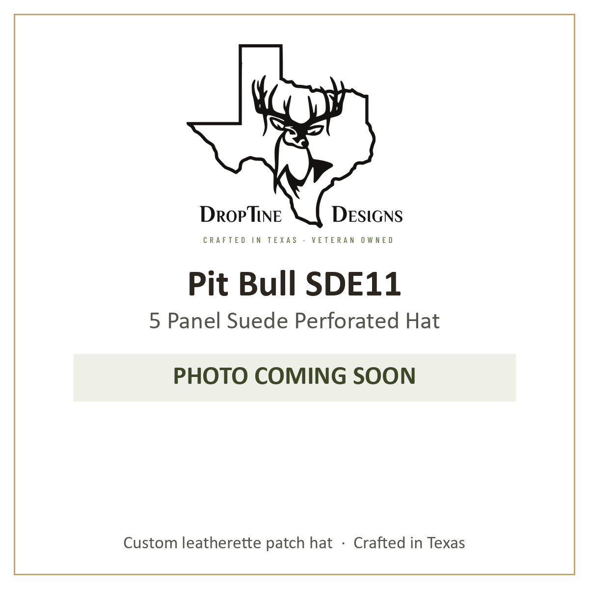 Photo coming soon: Pit Bull SDE11 5 Panel Suede Perforated Hat