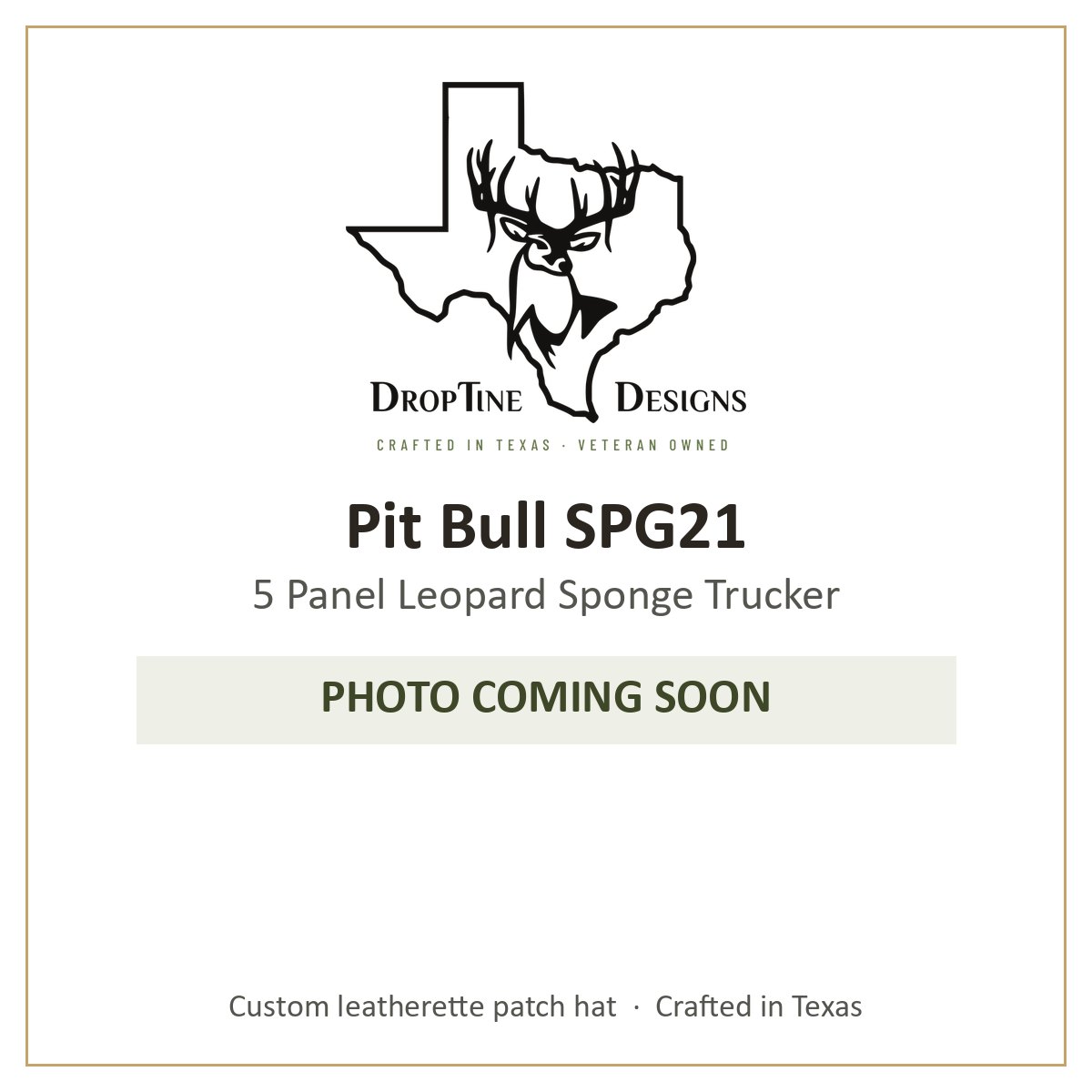 Photo coming soon: Pit Bull SPG21 5 Panel Leopard Sponge Trucker