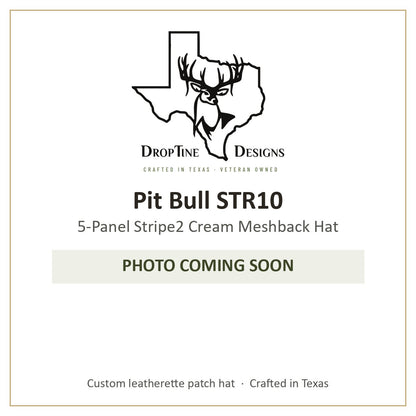Photo coming soon: Pit Bull STR10 5-Panel Stripe2 Cream Meshback Hat