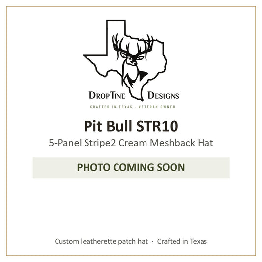Photo coming soon: Pit Bull STR10 5-Panel Stripe2 Cream Meshback Hat