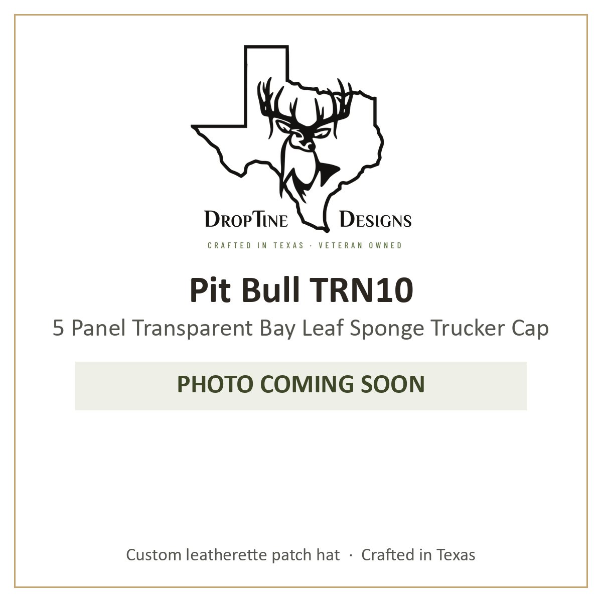 Photo coming soon: Pit Bull TRN10 5 Panel Transparent Bay Leaf Sponge Trucker Cap