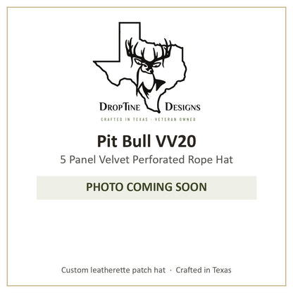 Photo coming soon: Pit Bull VV20 5 Panel Velvet Perforated Rope Hat