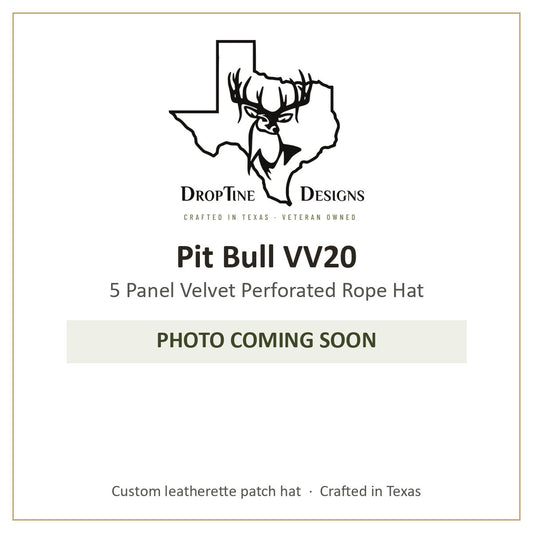 Photo coming soon: Pit Bull VV20 5 Panel Velvet Perforated Rope Hat