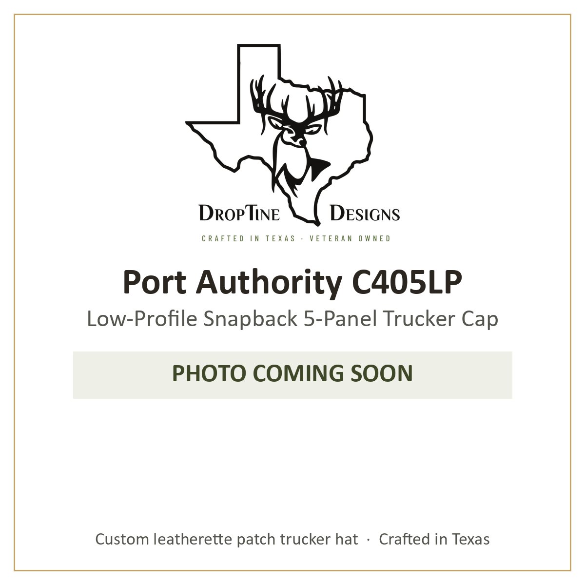 Photo coming soon: Port Authority C405LP Low-Profile Snapback 5-Panel Trucker Cap