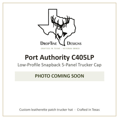 Photo coming soon: Port Authority C405LP Low-Profile Snapback 5-Panel Trucker Cap