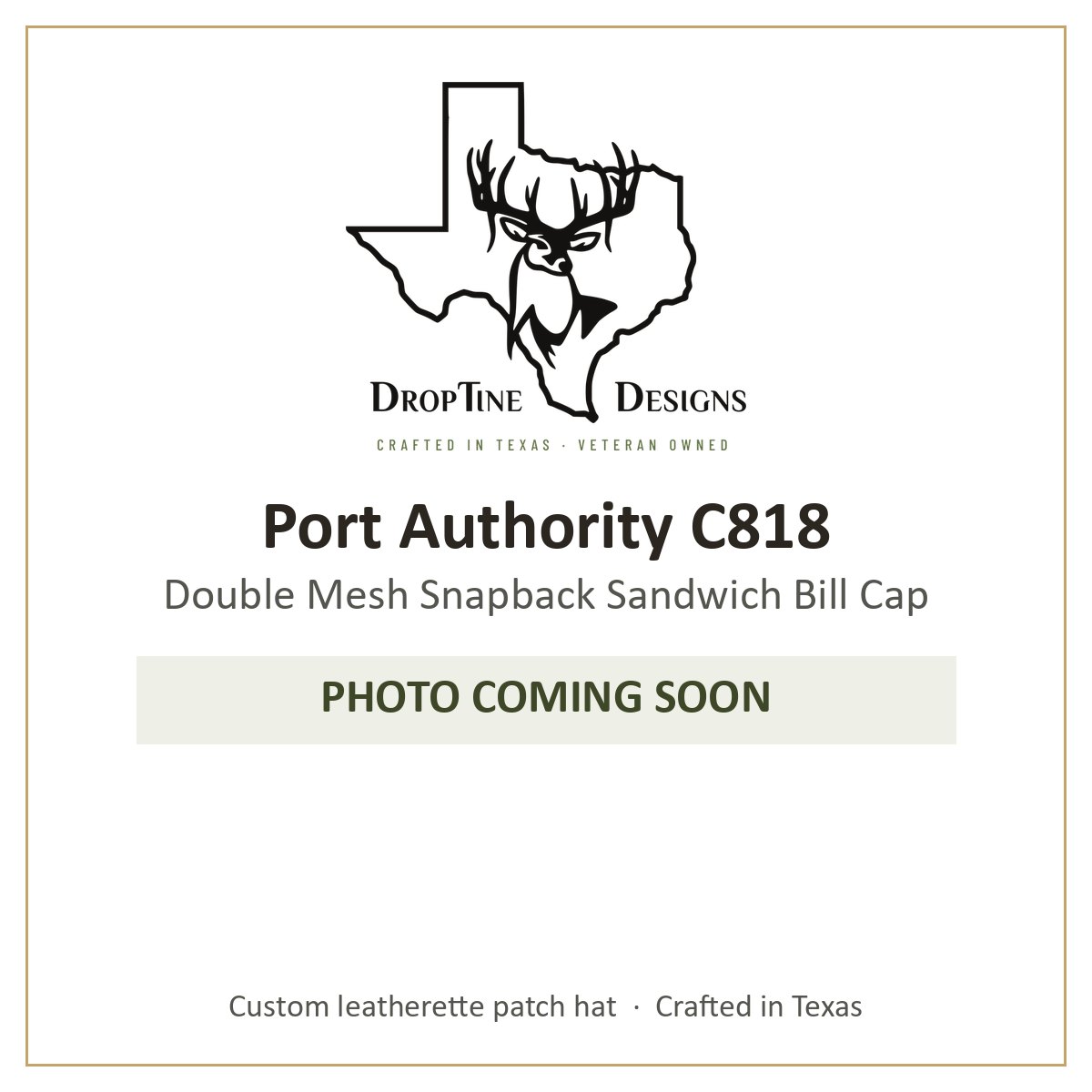 Photo coming soon: Port Authority C818 Double Mesh Snapback Sandwich Bill Cap