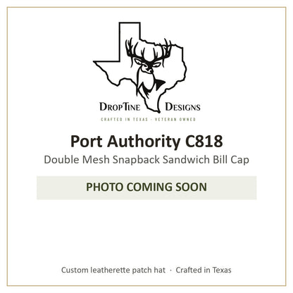 Photo coming soon: Port Authority C818 Double Mesh Snapback Sandwich Bill Cap