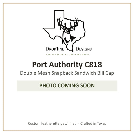 Photo coming soon: Port Authority C818 Double Mesh Snapback Sandwich Bill Cap