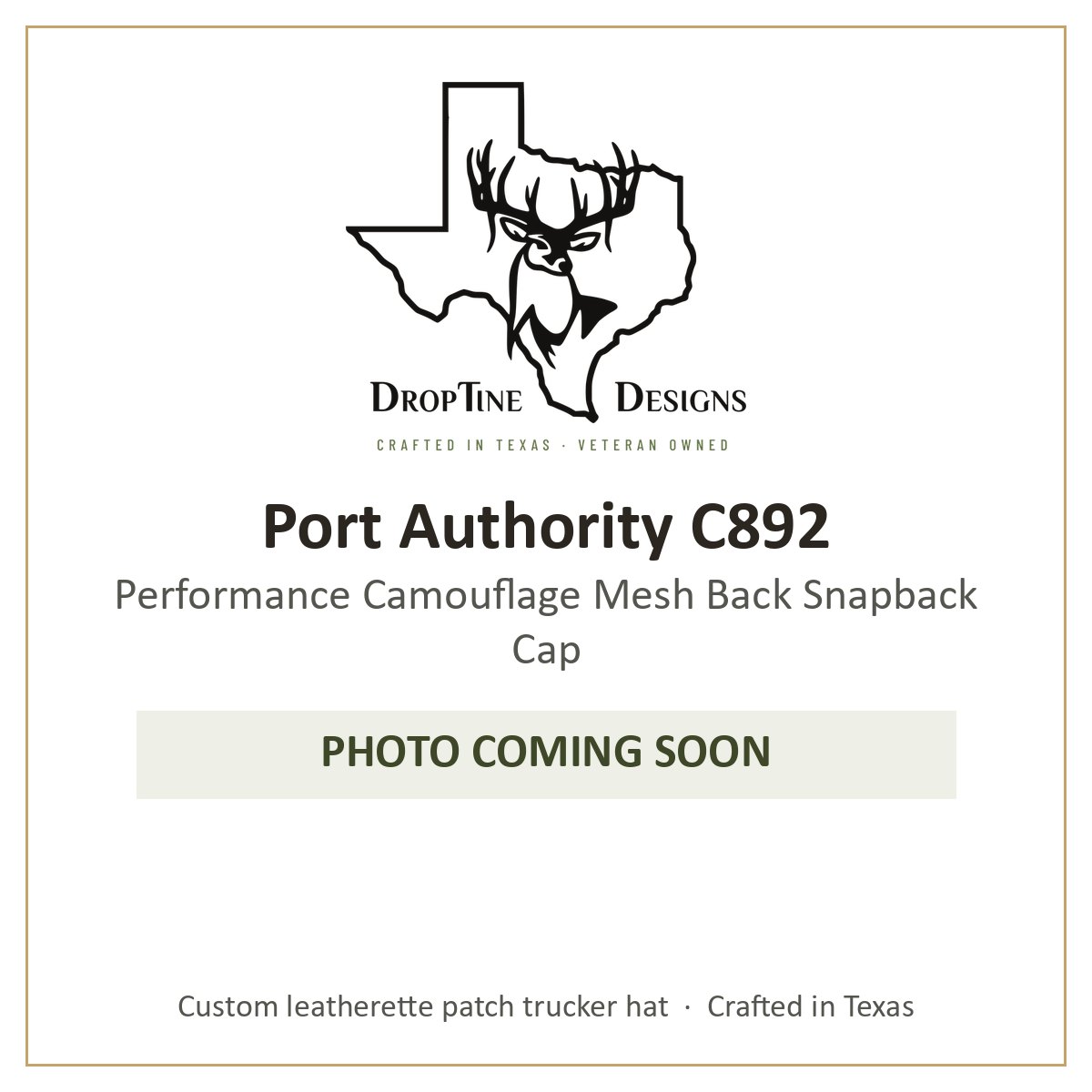 Photo coming soon: Port Authority C892 Performance Camouflage Mesh Back Snapback Cap