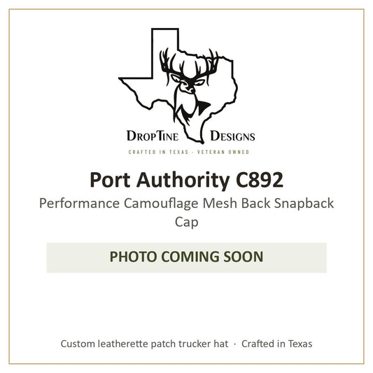 Photo coming soon: Port Authority C892 Performance Camouflage Mesh Back Snapback Cap