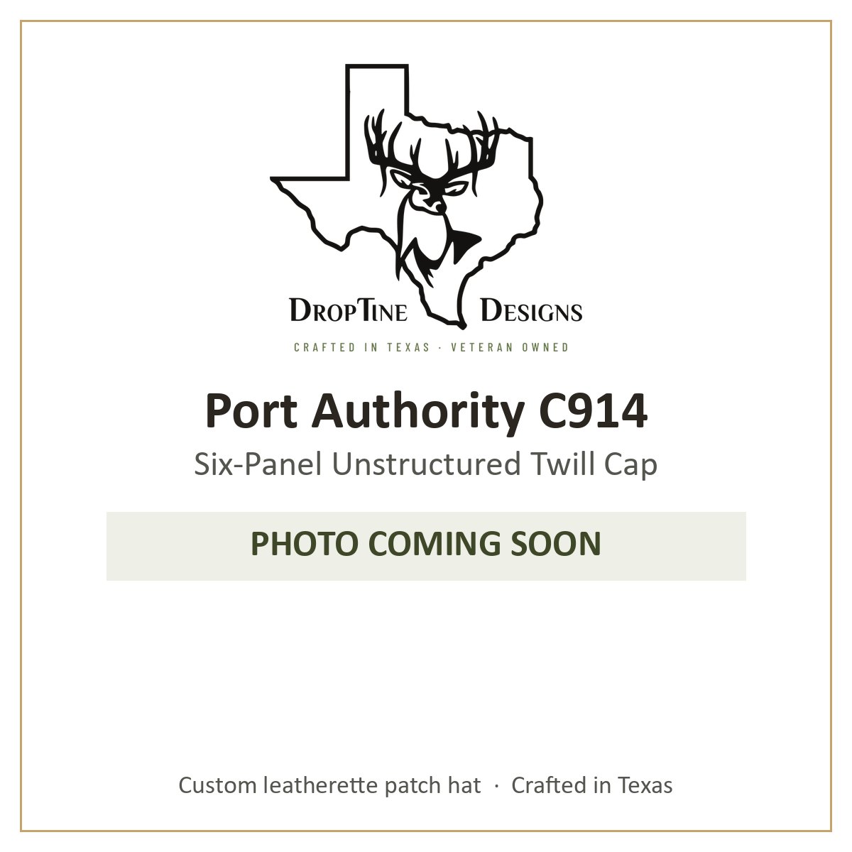 Photo coming soon: Port Authority C914 Six-Panel Unstructured Twill Cap