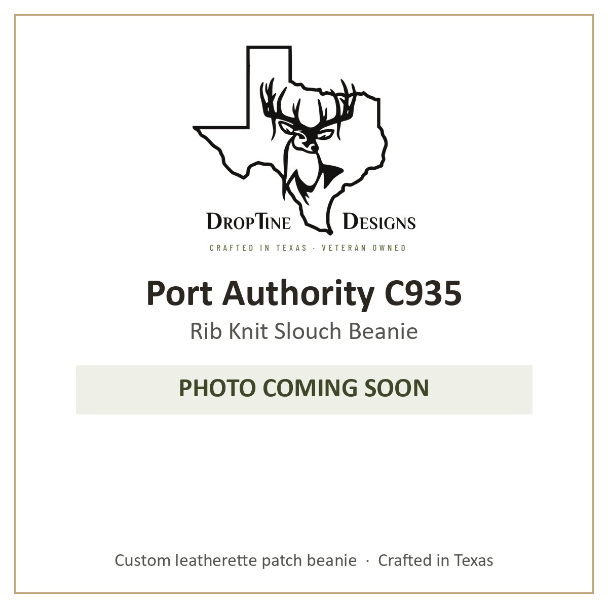 Photo coming soon: Port Authority C935 Rib Knit Slouch Beanie