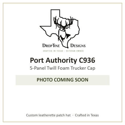Photo coming soon: Port Authority C936 5-Panel Twill Foam Trucker Cap