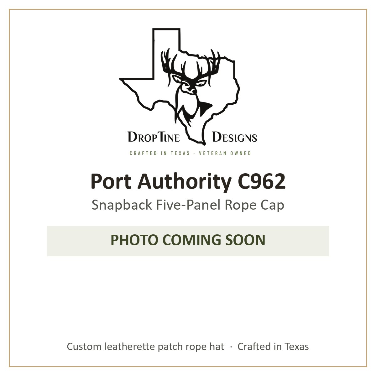 Photo coming soon: Port Authority C962 Snapback Five-Panel Rope Cap
