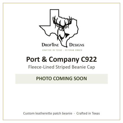 Photo coming soon: Port & Company C922 Fleece-Lined Striped Beanie Cap