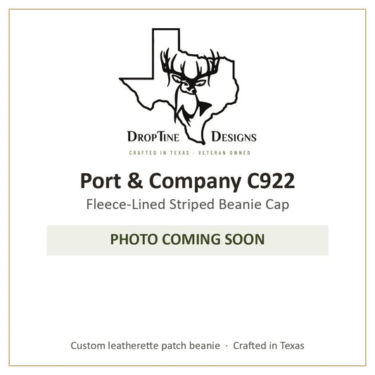 Photo coming soon: Port & Company C922 Fleece-Lined Striped Beanie Cap
