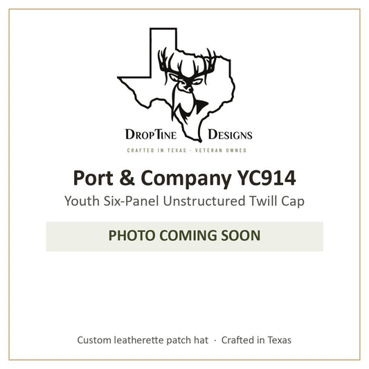 Photo coming soon: Port & Company YC914 Youth Six-Panel Unstructured Twill Cap