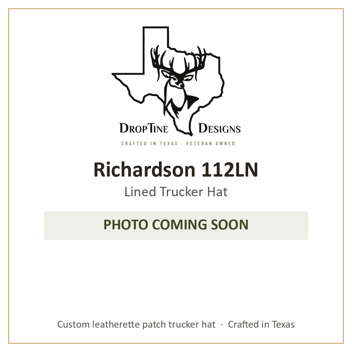 Photo coming soon: Richardson 112LN Lined Trucker Hat