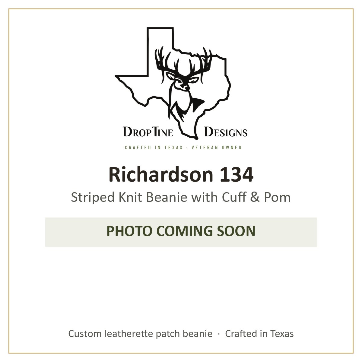 Photo coming soon: Richardson 134 Striped Knit Beanie with Cuff & Pom
