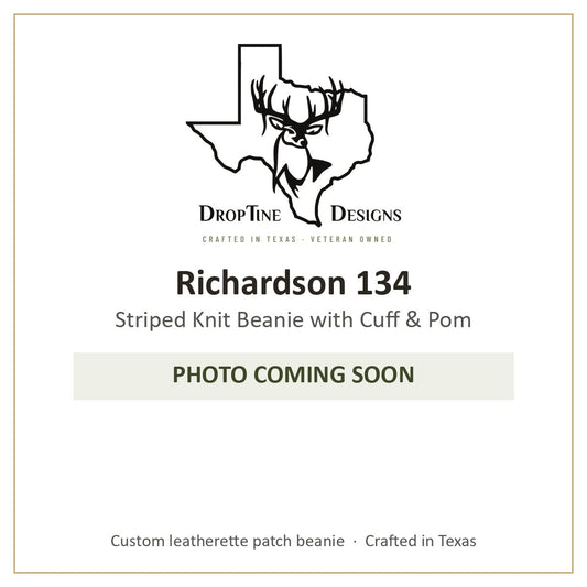 Photo coming soon: Richardson 134 Striped Knit Beanie with Cuff & Pom