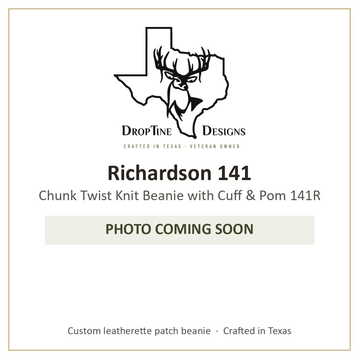 Photo coming soon: Richardson 141 Chunk Twist Knit Beanie with Cuff & Pom 141R