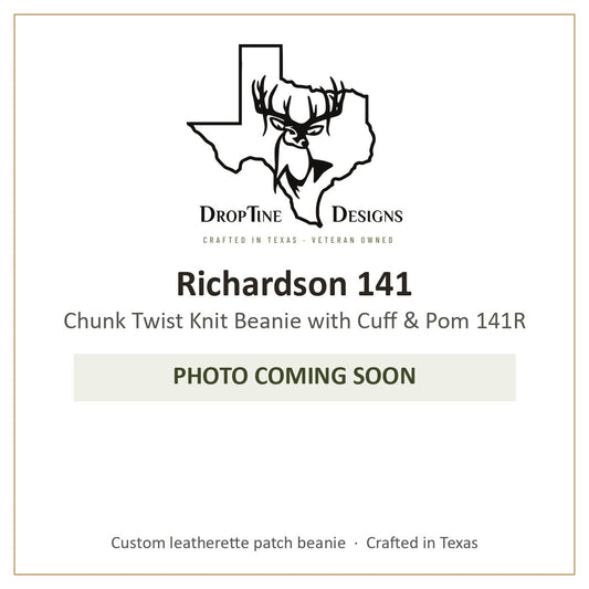 Photo coming soon: Richardson 141 Chunk Twist Knit Beanie with Cuff & Pom 141R