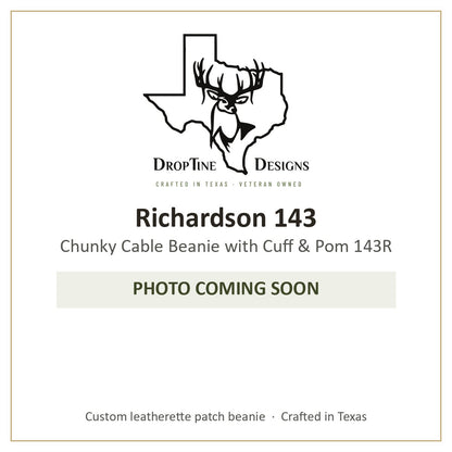 Photo coming soon: Richardson 143 Chunky Cable Beanie with Cuff & Pom 143R