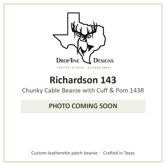 Photo coming soon: Richardson 143 Chunky Cable Beanie with Cuff & Pom 143R