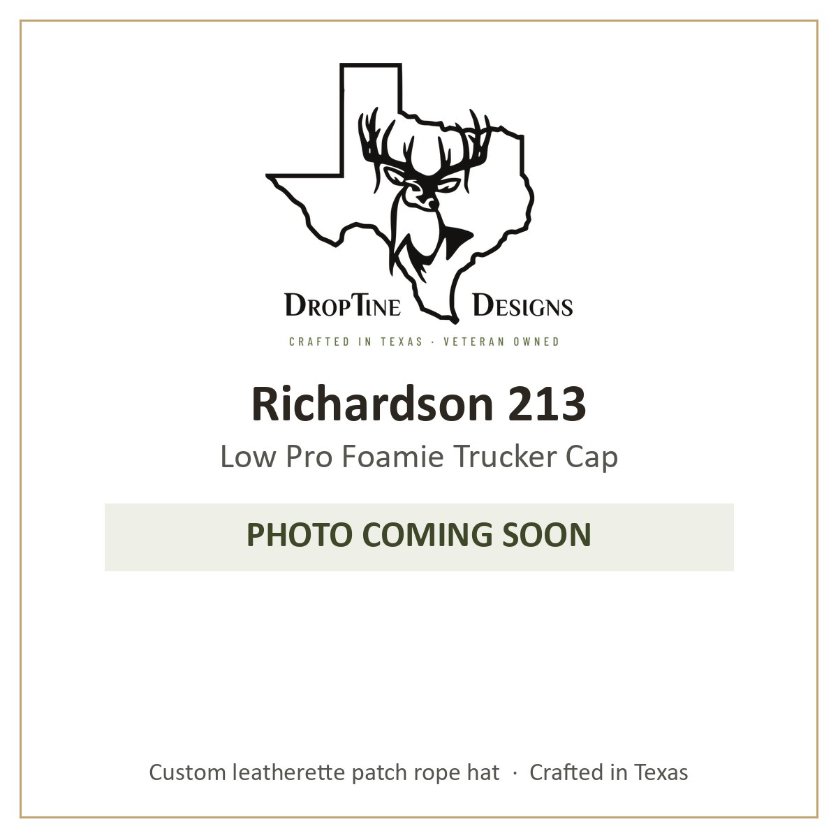 Photo coming soon: Richardson 213 Low Pro Foamie Trucker Cap