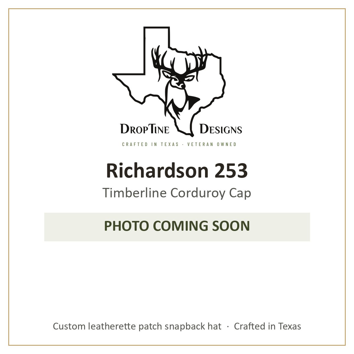 Photo coming soon: Richardson 253 Timberline Corduroy Cap