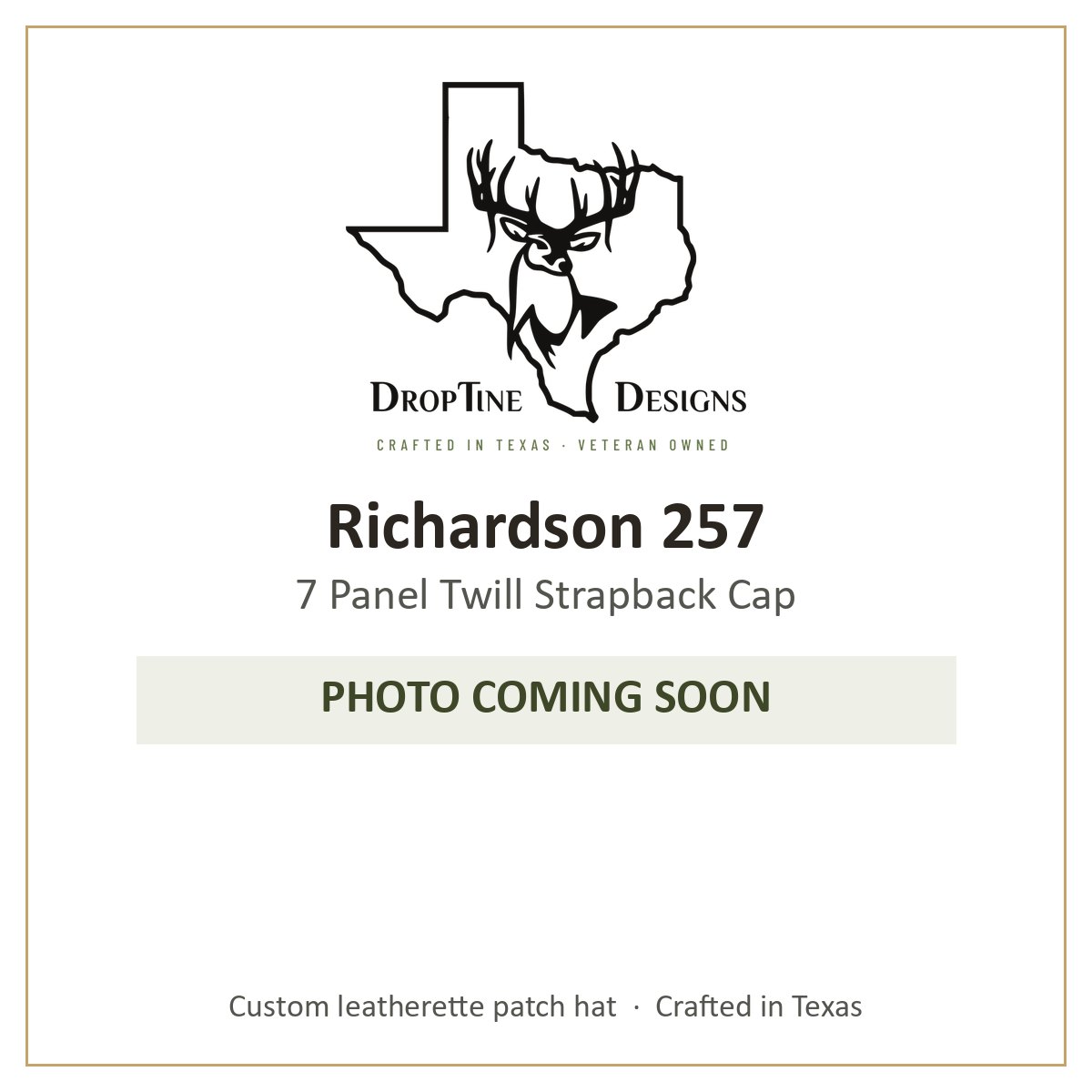 Photo coming soon: Richardson 257 7 Panel Twill Strapback Cap