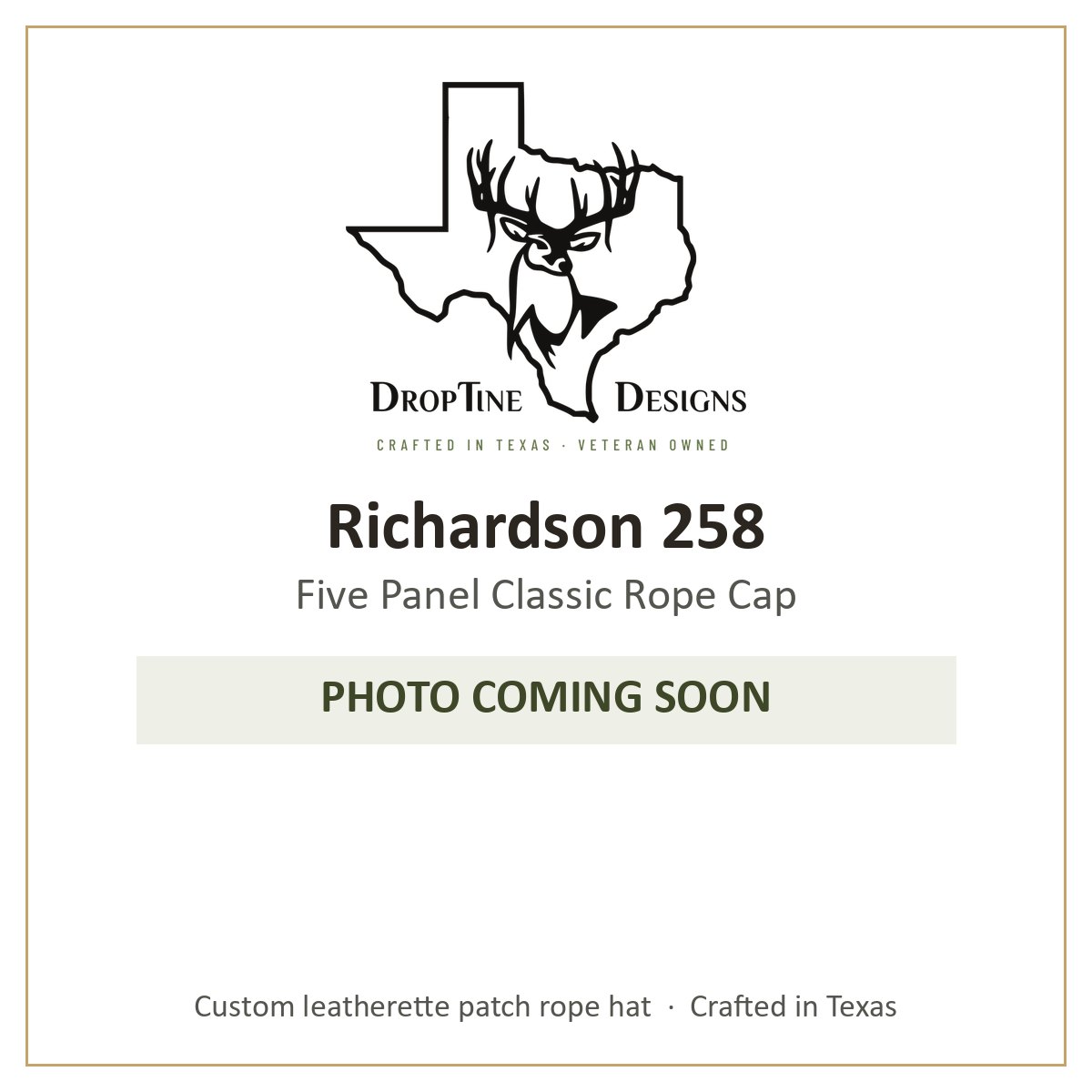 Photo coming soon: Richardson 258 Five Panel Classic Rope Cap