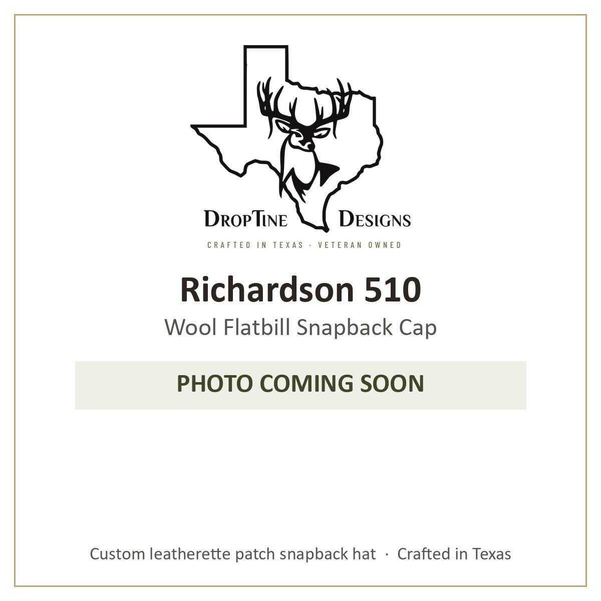 Photo coming soon: Richardson 510 Wool Flatbill Snapback Cap